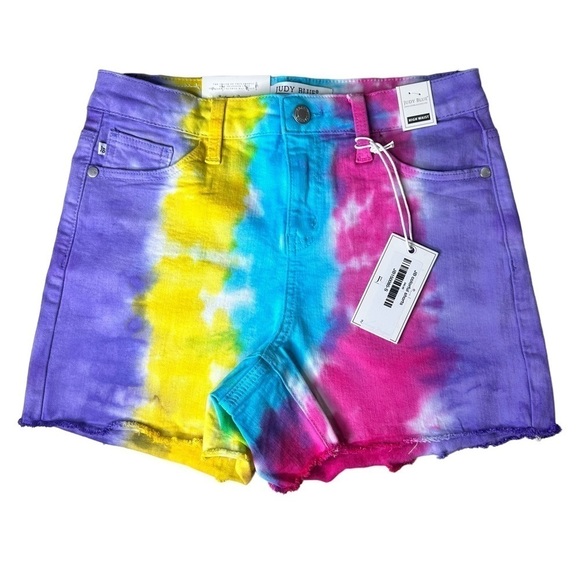 NWT Judy Blue High Waist Tie Dye Shorts. Size Small - Picture 1 of 12